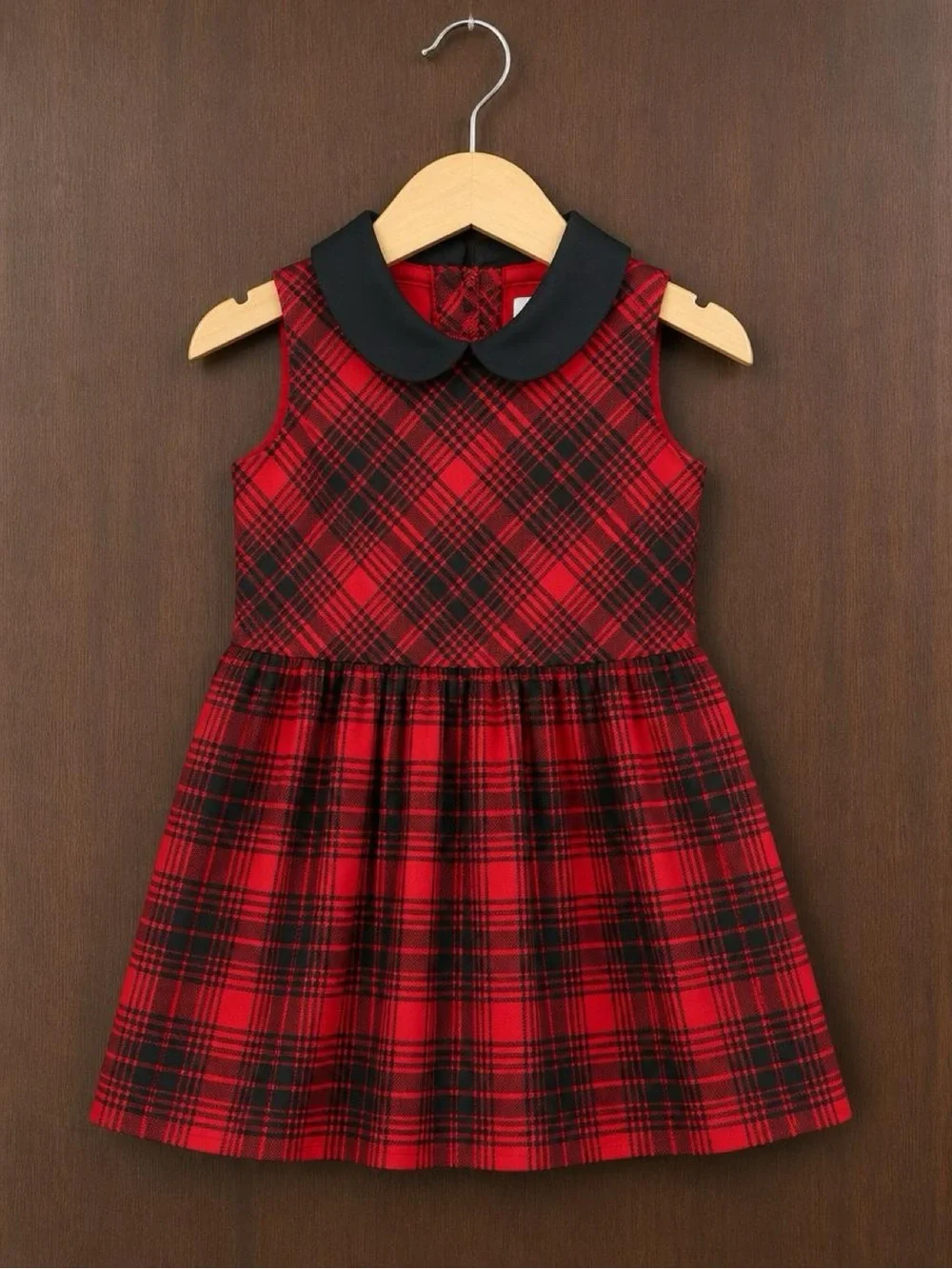 Ralph Lauren Baby Girls 9M Red Black Tartan Plaid Christmas Holiday Dress